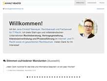 Tablet Screenshot of anwaltniemeyer.de